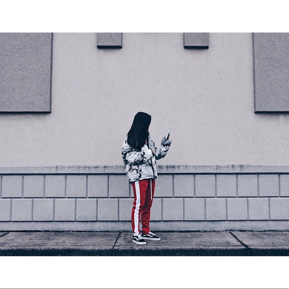 Other - Track Pants - Red/White Other - Track Pants - Red/White